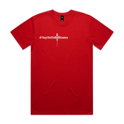 # SAY NO TO BILL GATES - MENS SHORT SLEEVE TEE - FRONT PRINT Thumbnail